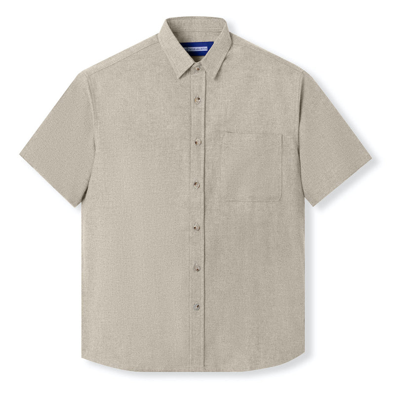 FACTORY SALE - Everyday Flannel Short Sleeve - Khaki