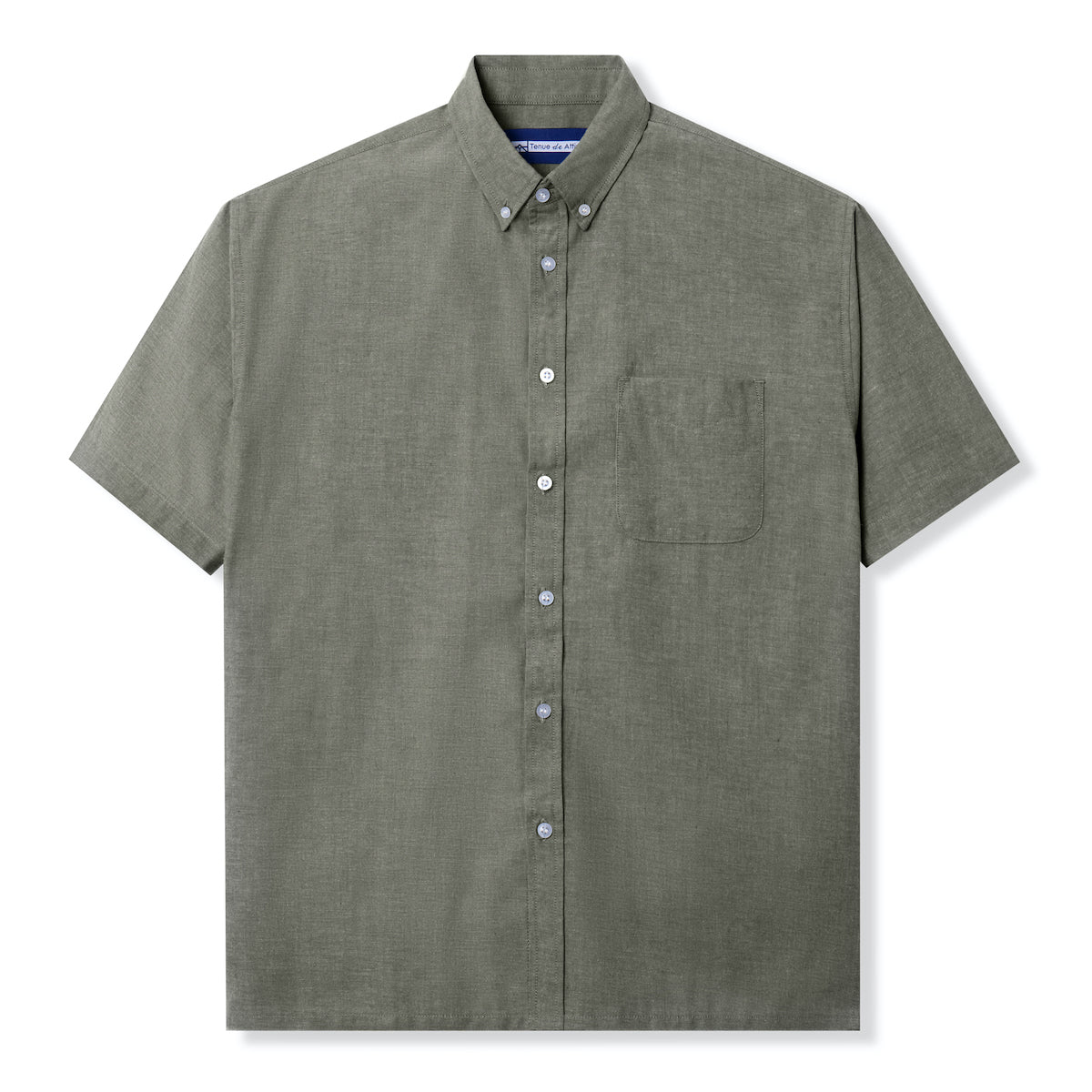 FACTORY SALE - Parisian Oxford Short Sleeve Shirt - Dark Green