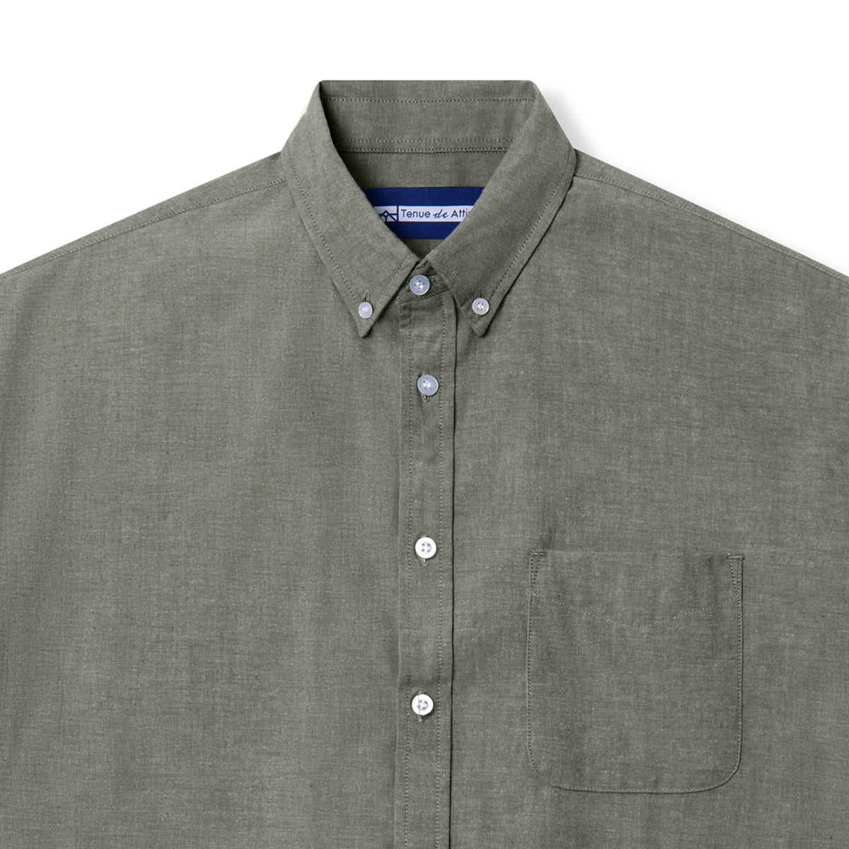 FACTORY SALE - Parisian Oxford Short Sleeve Shirt - Dark Green