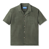 FACTORY SALE - Royal Olive Camp Collar Shirt
